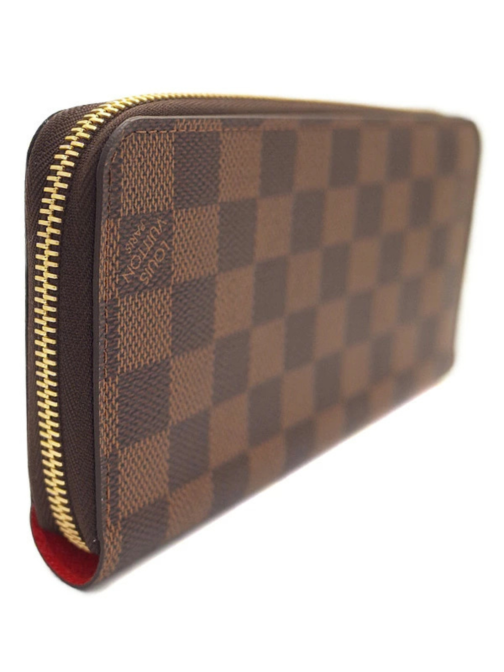 Louis Vuitton Round Zippy Zipper Wallet Damier Vivienne Long Brown